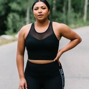 ZYIA Black Star Mesh Bra